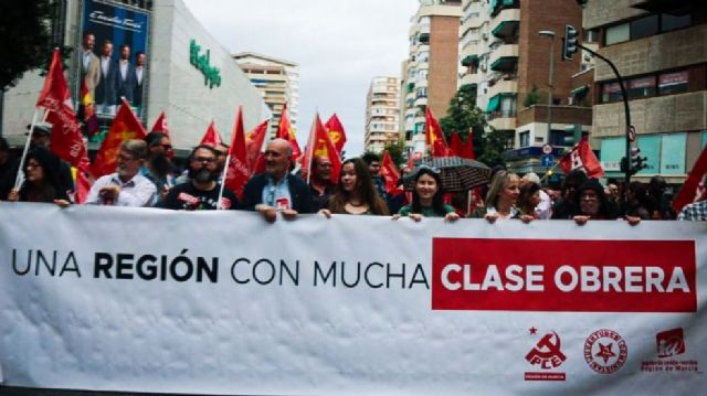 PCRM: 'Éxito Rotundo en las Manifestaciones del 1 de Mayo del Partido Comunista de la Región de Murcia'