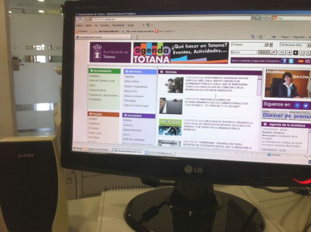 La web municipal Totana.es registra una media de 1.000 sesiones diarias durante el año 2013