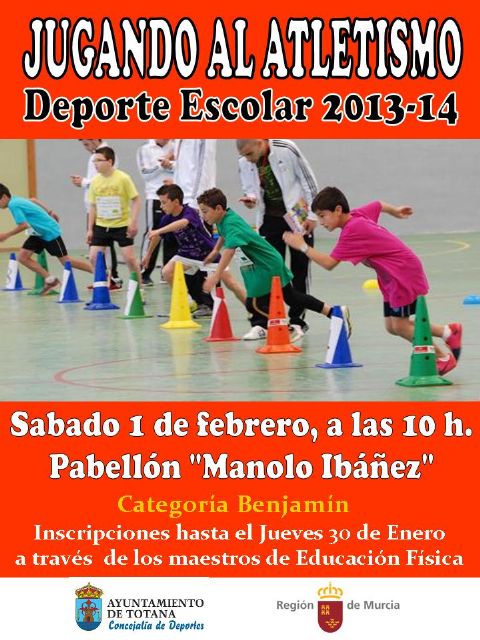 La concejalía de Deportes organiza la fase local de jugando al atletismo benjamín de Deporte Escolar