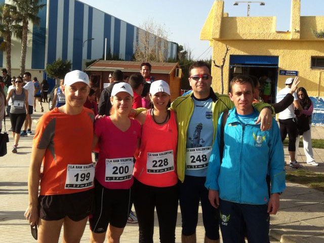 Atletas del Club Atletismo Totana participaron en la Carrera de San Valentin 2014