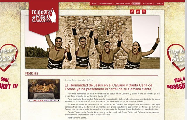 Felicitan a la Hdad de Jesús en el Calvario por el cartel de la Semana Santa de Totana 2014