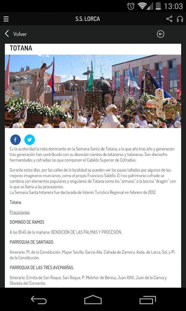 La Semana Santa de Totana del 2014 está en la guía comarcal de la Cadena Ser y en su nueva aplicación informativa para móviles