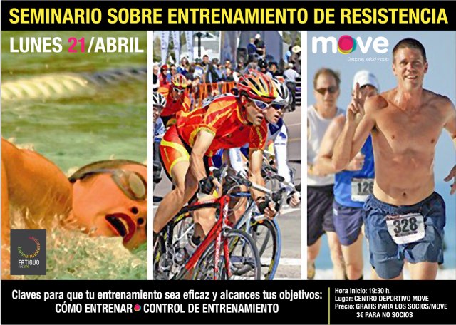 Move organiza un seminario sobre entrenamiento de resistencia, que tendrá lugar el próximo lunes