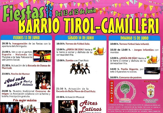 Los vecinos del barrio Tirol-Camilleri celebran este fin de semana sus fiestas