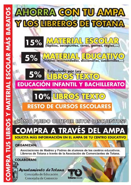 Promueven una campaña para la adquisición más ventajosa de libros de texto y material escolar para el curso 2014/15