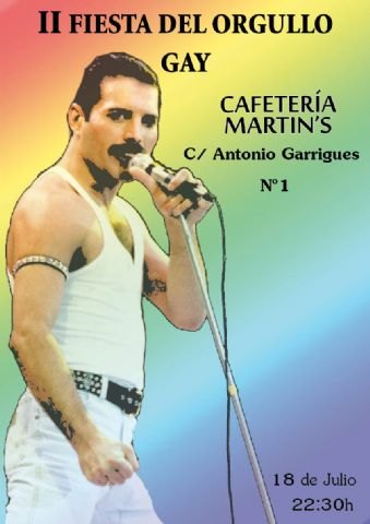 Cafeteria Martin´s celebra esta noche la II Fiesta del Orgullo Gay en Totana
