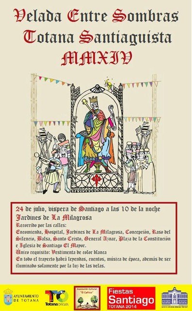 Este jueves tendrá lugar la 'Velada entre Sobras. Totana Santiaguista MMXIV'