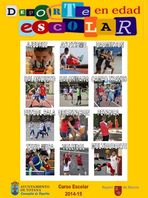 La concejalía de Deportes pondrá en marcha en septiembre el Programa de Deporte Escolar para el curso 2014/15