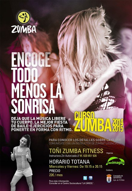 Mañana arrancan los cursos ZUMBA 2014/15 organizados por sonImagina