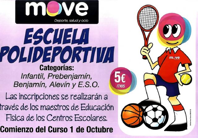 Comienza el programa 'Escuela Polideportiva 2014/15' con un amplio abanico de modalidades deportivas en los colegios de Totana
