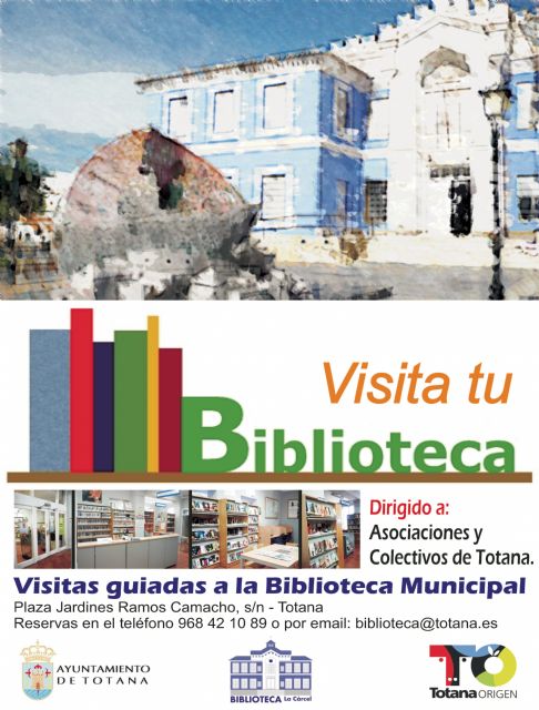 Las Asociaciones y Colectivos de Totana podrán realizar a partir de hoy una visita guiada por las dependencias de la biblioteca municipal