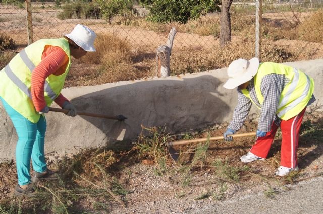 El Ayuntamiento lleva a cabo un plan de choque de limpieza de caminos y cunetas a través de las 117 personas contratadas mediante el programa de los Consejos Comarcales