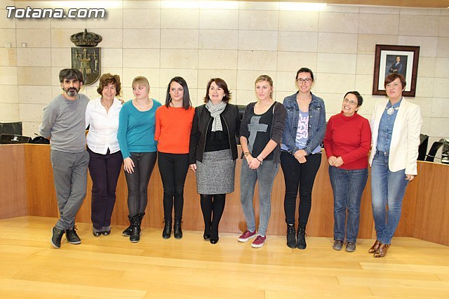 Se realiza una recepción institucional a los alumnos franceses que han realizado prácticas en Totana de la mano del IES 'Prado Mayor'