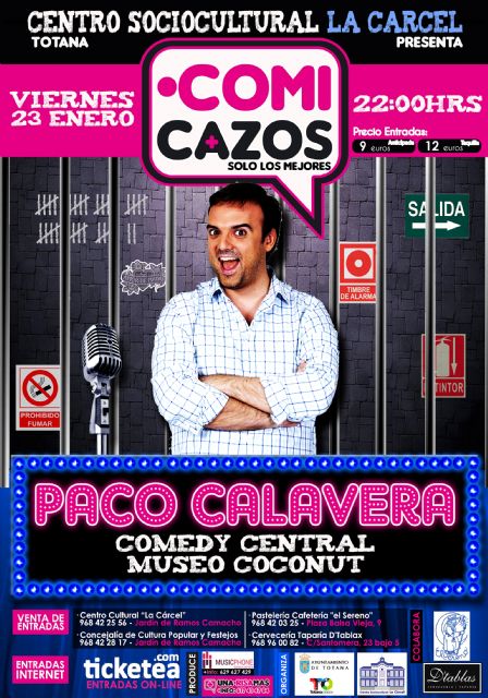 El programa '.ComiCazos' contempla una actuación cada mes en el Centro Sociocultural 'La Cárcel' hasta abril