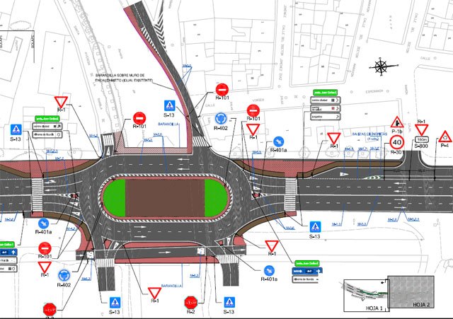 El BORM publica el anuncio de licitación del contrato de obras denominadas “Terminación de mejora de intersección mediante una glorieta situada en el cruce de la carretera N-340 con la Rambla de La Santa”