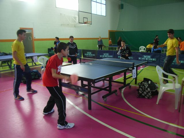 El IES Juan de la Cierva se proclamó campeón regional infantil masculino, en la final regional de tenis de mesa de Deporte Escolar,