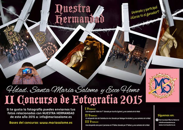 La Hermandad de Santa María Salomé y Ecce Homo organiza el 'II Concurso de Fotografía'