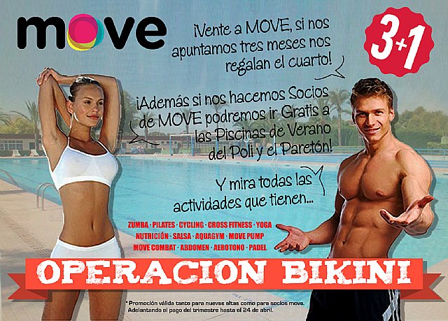 MOVE lanza la promoción 3+1 con motivo de la 'operación bikini'