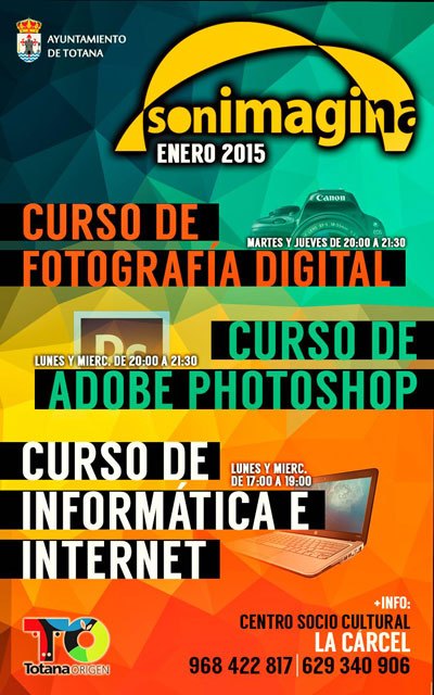 Cursos de informática, fotografía y Photoshop. Últimos días de inscripción