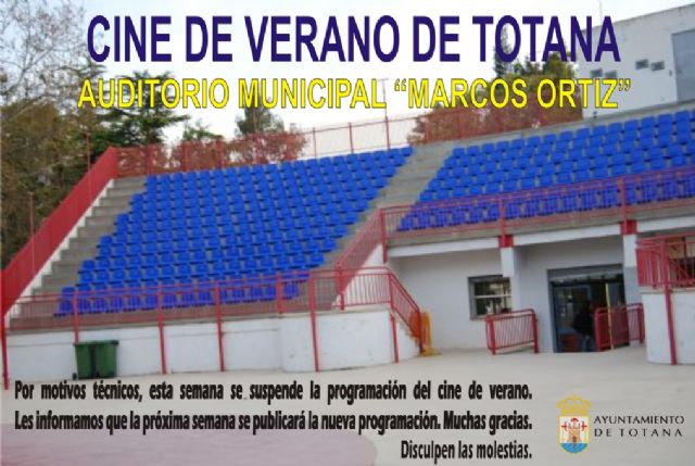 La programación del cine de verano se ha tenido que suspender por una avería en el proyector