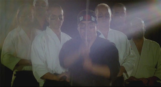 Miembros del Club Aikido Totana en un fotograma del trailer de la película