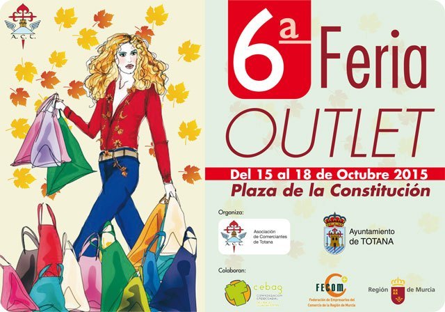 El plazo de presentación de solicitudes para los comercios que quieran participar en la VI Feria Outlet de Totana finaliza el próximo 2 de octubre
