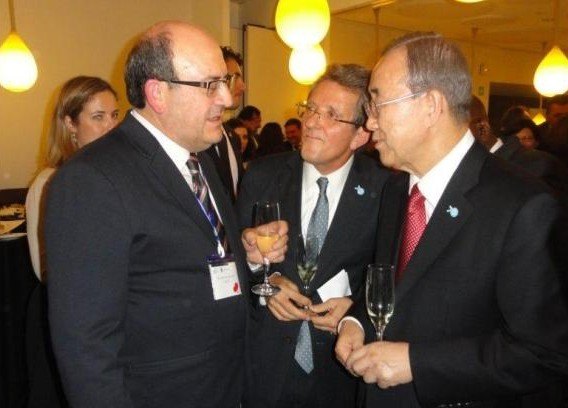 El presidente de COATO con el Secretario General de la O.N.U.