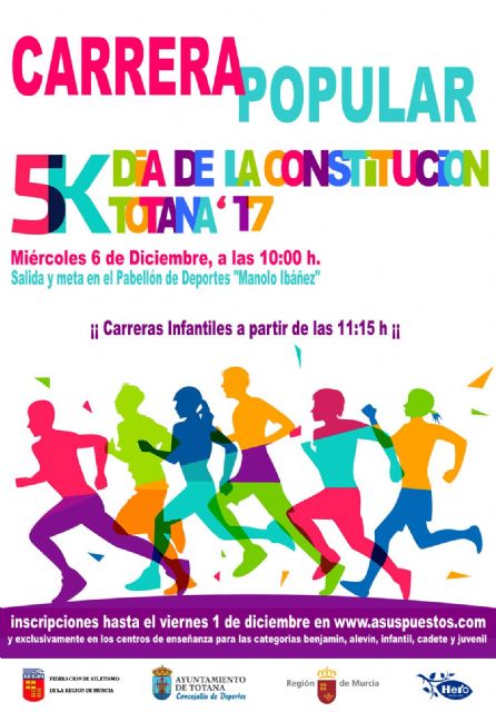 Hoy finaliza el plazo de inscripciones para participar en la Carrera Popular 'Día de la Constitución'