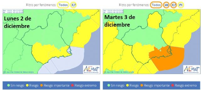 Importante episodio de lluvia y viento en el sureste en los próximos días