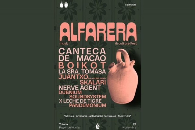 El ayuntamiento y el ICA firman un convenio para patrocinar con 6.000 euros el Alfarera Fest 2025 en Totana