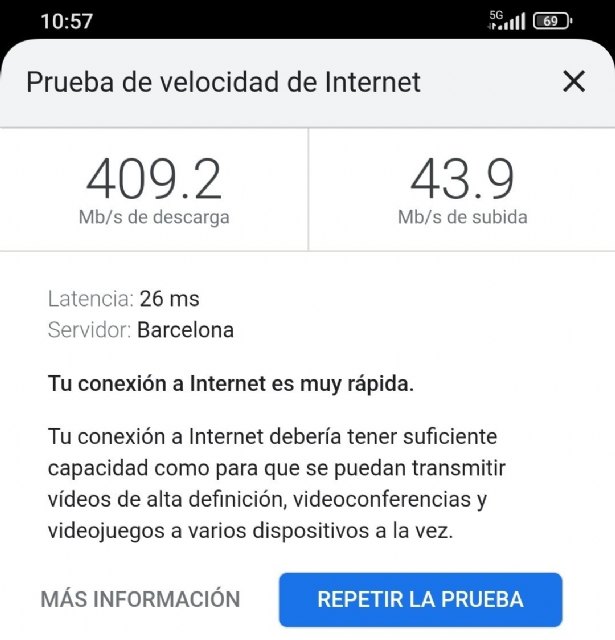 Test de velocidad en Totana
