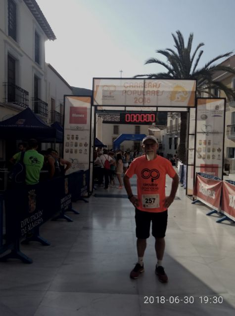 Juan Francisco García, del CAT, participó en Carrera Popular de Tíjola