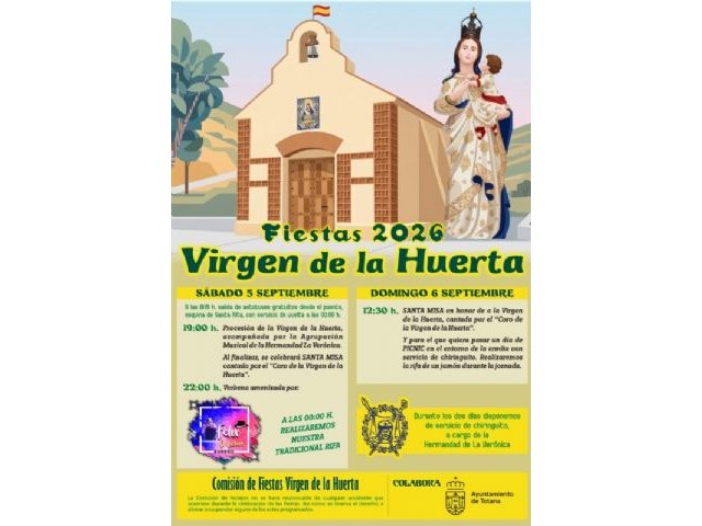 Arranca el mes de septiembre con las tradicionales fiestas de la Virgen de La Huerta, que se celebran este próximo sábado y domingo