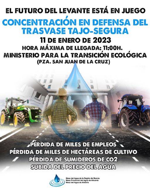 Concentración en defensa del trasvase Tajo-Segura. Madrid 11 de enero