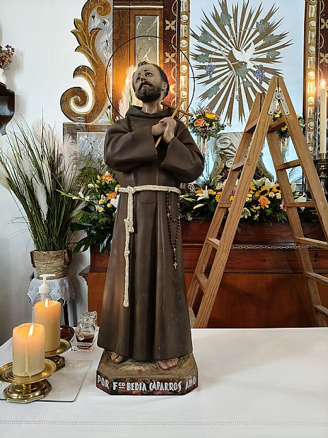 : Imagen de San Francisco de Asís en la Ermita de la Virgen de la Huerta de Totana (1950)