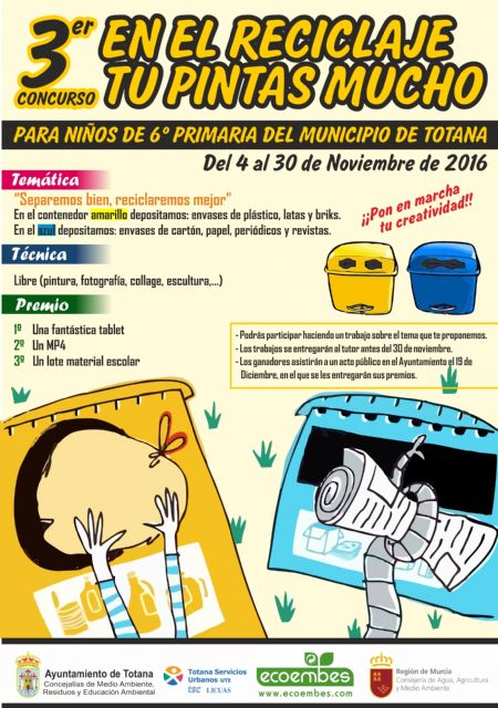 Alumnos de sexto de Educación Primaria participan en el III Concurso 'En el reciclaje, tú pintas mucho'