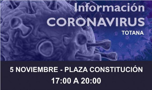 SUSPENDIDO - Punto Informativo Covi-19 el día 5 de noviembre en la Plaza de la Constitución