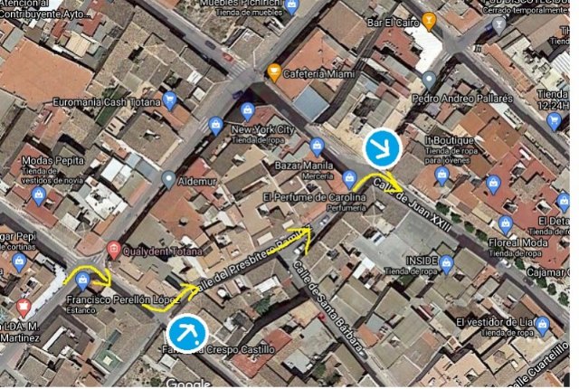 Habilitan durante el puente festivo una alternativa de tráfico para acceder a la calle Juan XXIII por la vía Presbítero Ramírez a consecuencia de las obras de urgencia en la zona