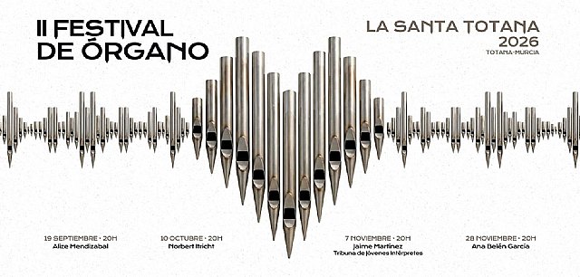 El II Festival de Órgano de Totana une música histórica y patrimonio en el Santuario de la Santa