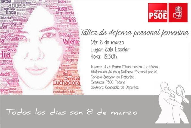 El PSOE de Totana se organiza un taller de defensa personal femenina con motivo del Día Internacional de la Mujer