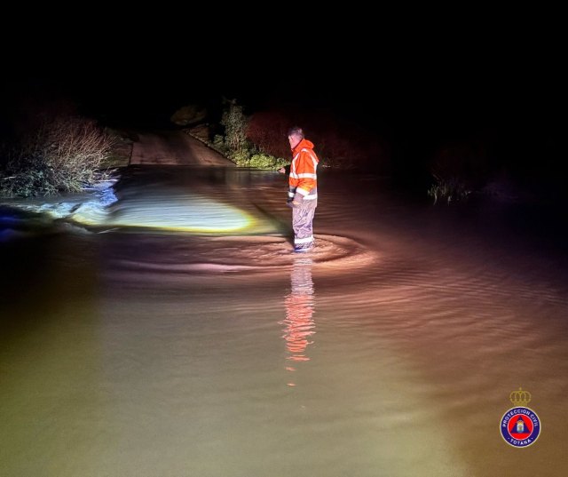 Protección Civil Totana realiza 36 intervenciones por las lluvias ayer miércoles