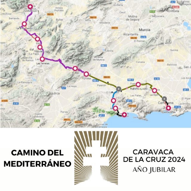 Camino de peregrinación desde Cartagena y Mazarrón a Caravaca de la Cruz