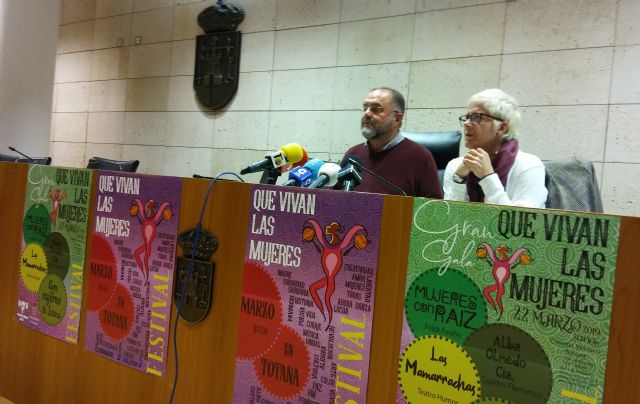 Totana celebra durante el mes de marzo el Festival 'Que vivan las mujeres', con un extenso programa de actividades sociales, musicales y culturales para conmemorar el Día Internacional de la Mujer