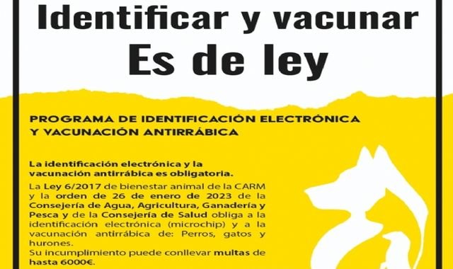 Comunidad y Veterinarios promueven la vacunación antirrábica en animales de compañía