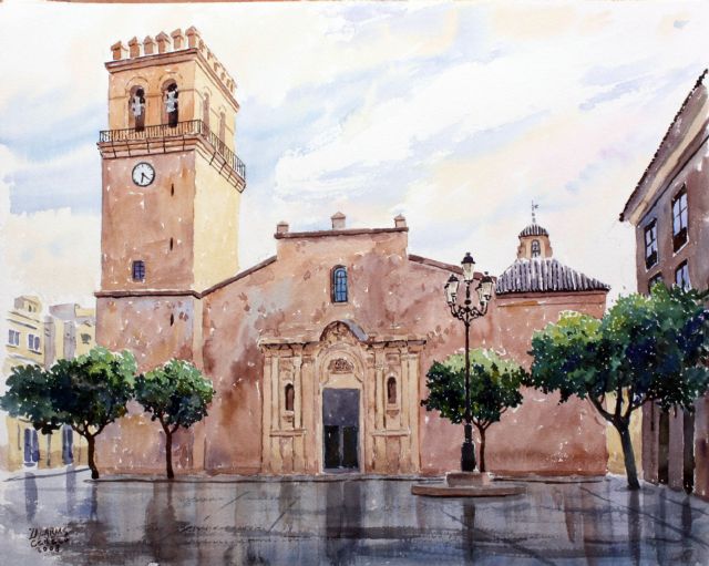 Zacarías Cerezo, autor de la acuarela que ilustra el programa de Fiestas de Santiago 2018, anuncia que ejercerá sus derechos por el uso no autorizada de su obra