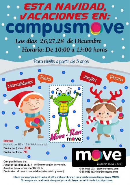El Centro Deportivo Move organiza esta Navidad su tradicional campus