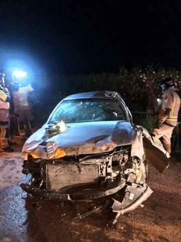 Una persona resulta herida en un accidente de tráfico en la carretera RM-609, Totana-Mazarrón