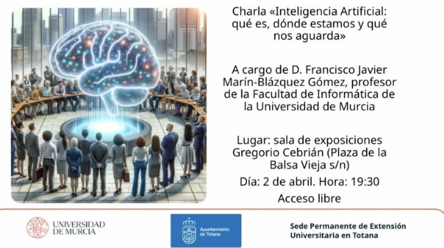 El miércoles 2 de abril se celebra una charla sobre Inteligencia Artificial