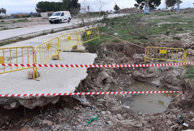 Licitan las obras para reparar el colector de Tirol Camilleri y la cuneta de Los Secanos tras los daños de las lluvias de marzo
