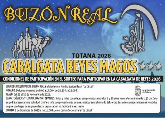 Condiciones para participar en la actividad del Buzón Real de cara a formar parte de la tradicional Cabalgata de Reyes´2026